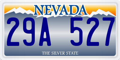 NV license plate 29A527