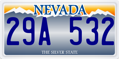 NV license plate 29A532