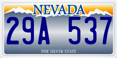 NV license plate 29A537