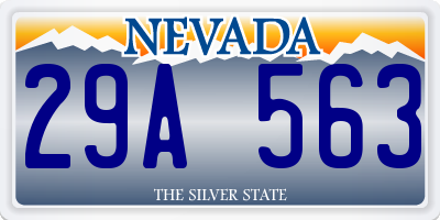 NV license plate 29A563