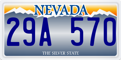 NV license plate 29A570