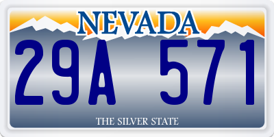 NV license plate 29A571