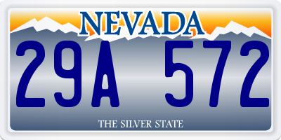 NV license plate 29A572