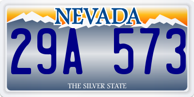 NV license plate 29A573