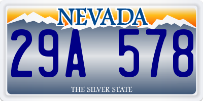 NV license plate 29A578