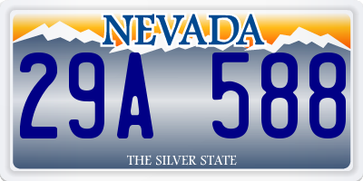 NV license plate 29A588