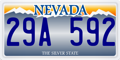 NV license plate 29A592