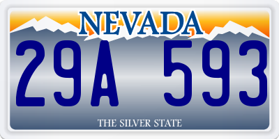 NV license plate 29A593