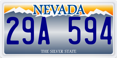 NV license plate 29A594