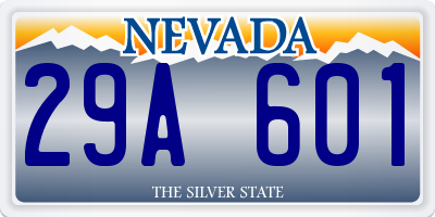 NV license plate 29A601