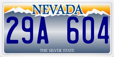 NV license plate 29A604