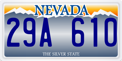 NV license plate 29A610