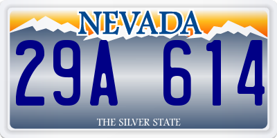 NV license plate 29A614