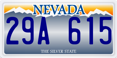 NV license plate 29A615