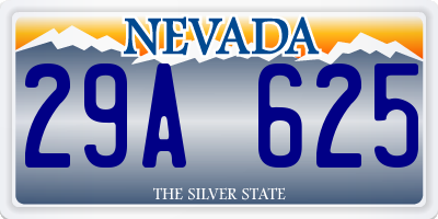 NV license plate 29A625