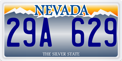 NV license plate 29A629