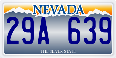 NV license plate 29A639