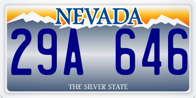 NV license plate 29A646