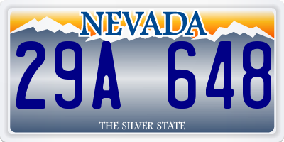 NV license plate 29A648