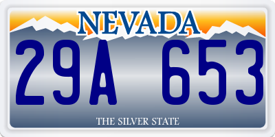 NV license plate 29A653