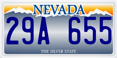 NV license plate 29A655