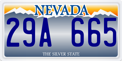NV license plate 29A665