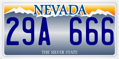 NV license plate 29A666