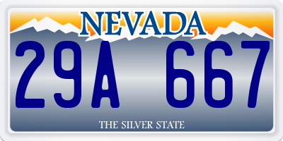 NV license plate 29A667