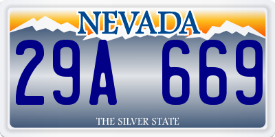 NV license plate 29A669