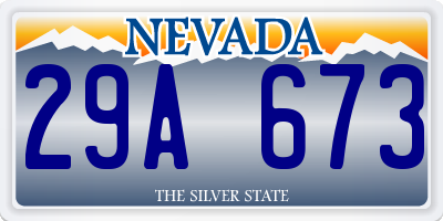 NV license plate 29A673