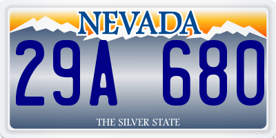 NV license plate 29A680