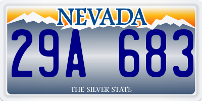 NV license plate 29A683