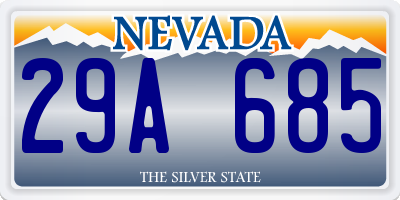 NV license plate 29A685