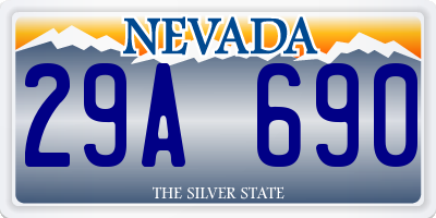 NV license plate 29A690