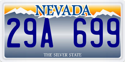 NV license plate 29A699