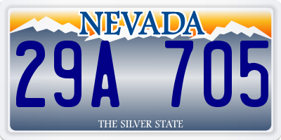 NV license plate 29A705