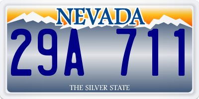 NV license plate 29A711