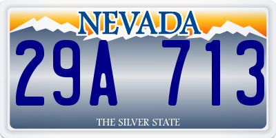 NV license plate 29A713