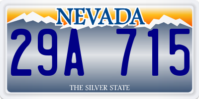 NV license plate 29A715