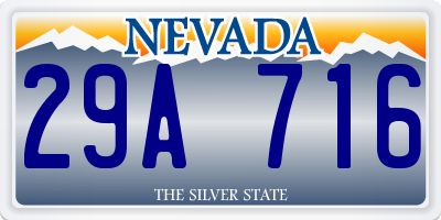 NV license plate 29A716