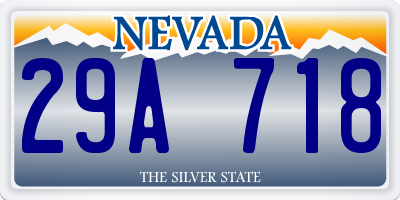 NV license plate 29A718