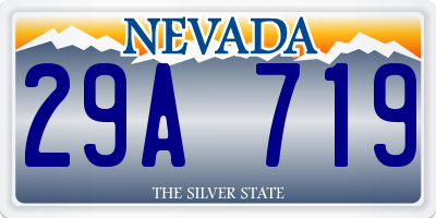 NV license plate 29A719