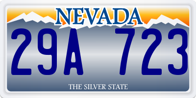 NV license plate 29A723