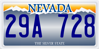 NV license plate 29A728