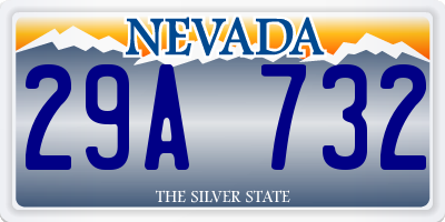 NV license plate 29A732