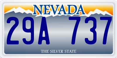 NV license plate 29A737
