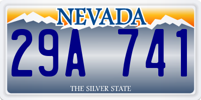 NV license plate 29A741