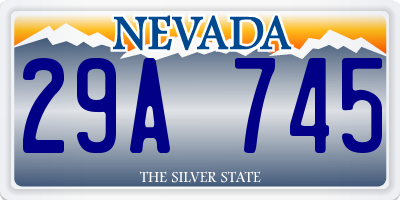 NV license plate 29A745