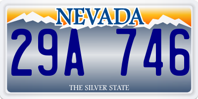 NV license plate 29A746