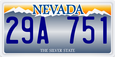 NV license plate 29A751